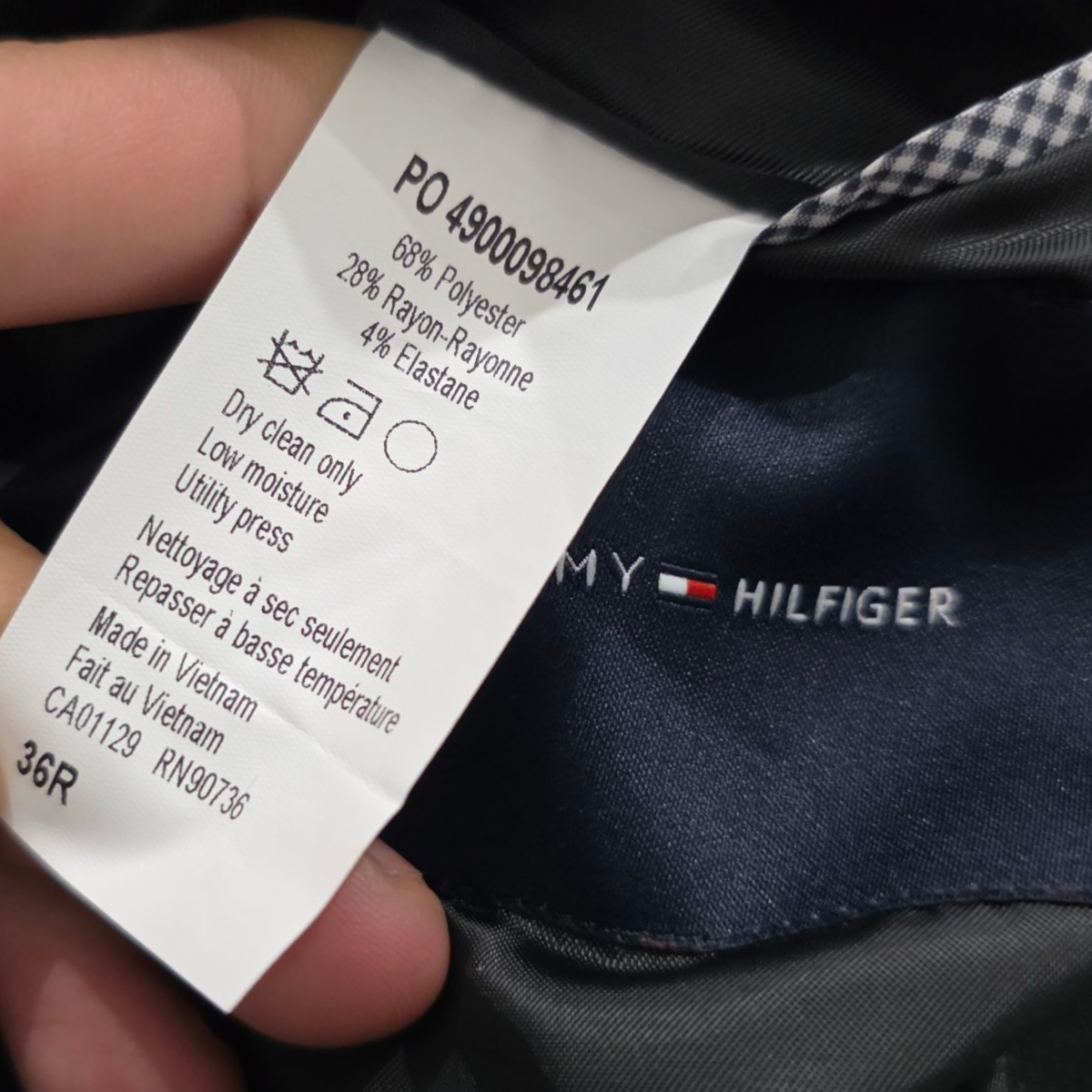 Saco Tommy Hilfiger 36r Negro