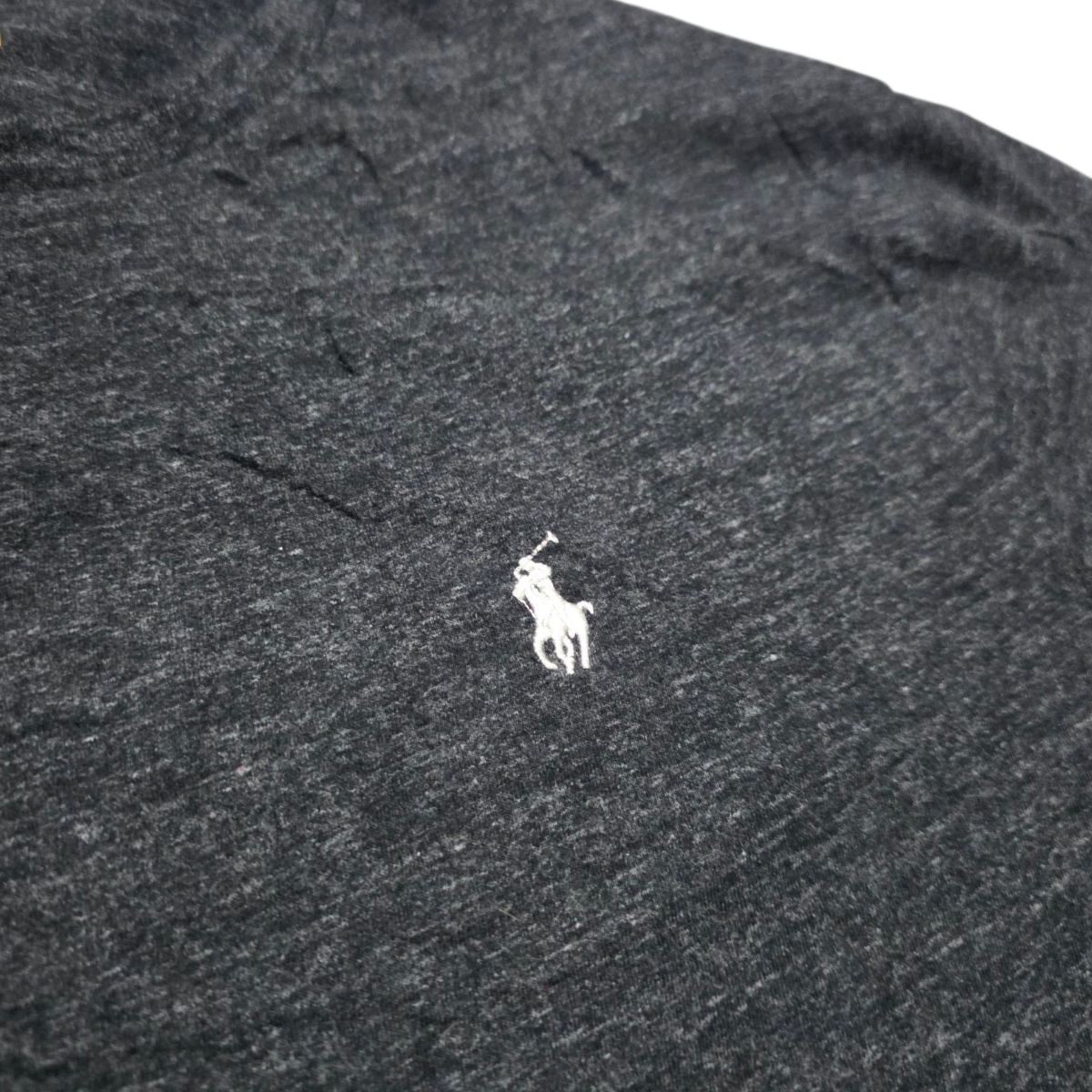 Playera Ralph Lauren Chico S Gris Oscuro pony blanco