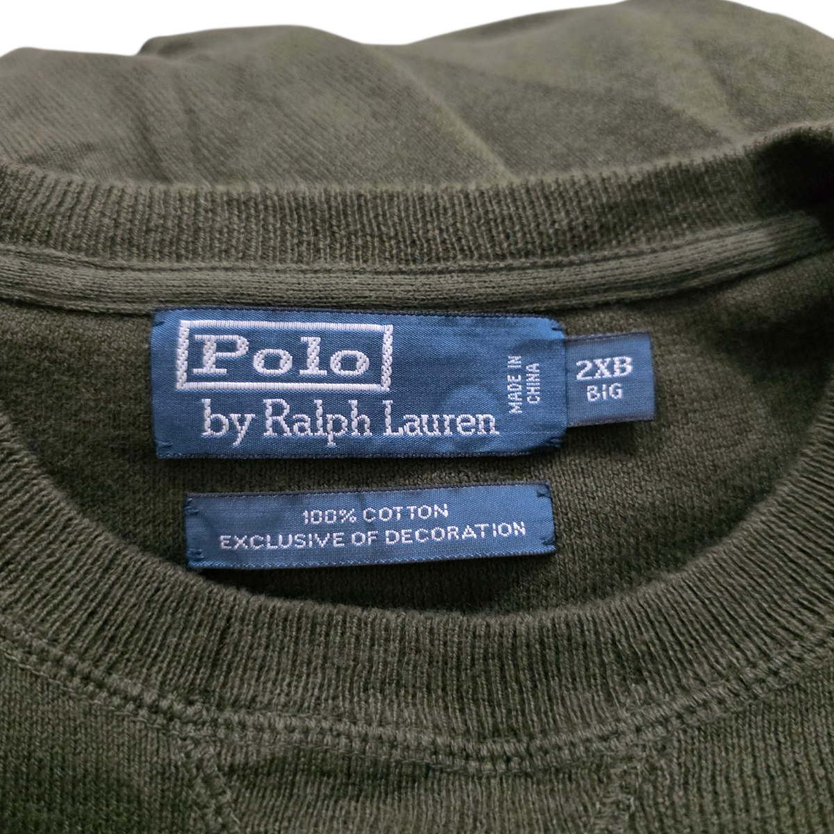 Sudadera Ralph Lauren 2xb Big Verde Pony Naranja