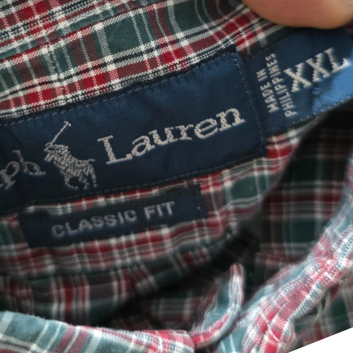 Camisa Ralph Lauren Xxl Cuadro Verde Y Rojo Pony Rojo