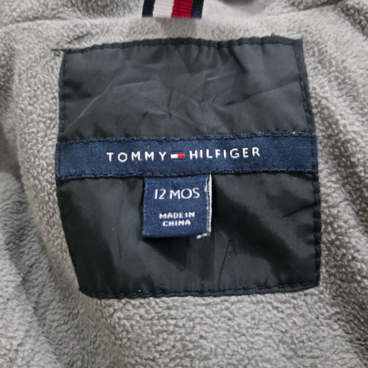 Chamarra Tommy Hilfiger Bebe 12 Meses Negra