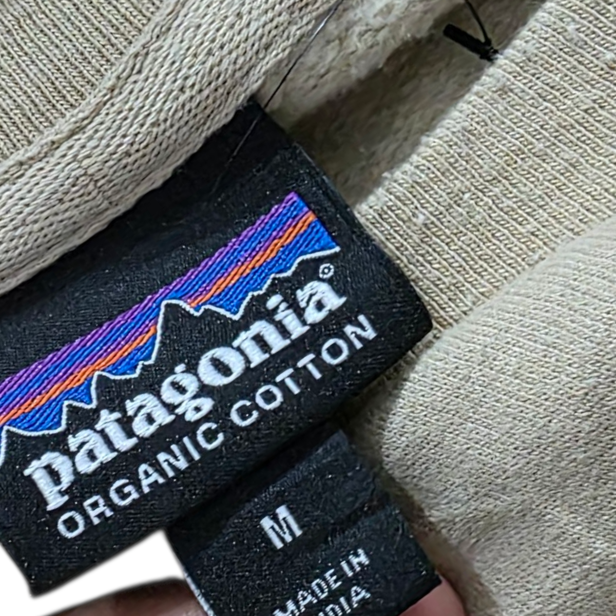 Sudadera Delgada Patagonia Mediana M Cafe Claro Mangas Cafe