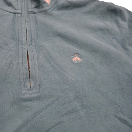 Sudadera Brooks Brothers Grande L Azul Metalico Deslavado