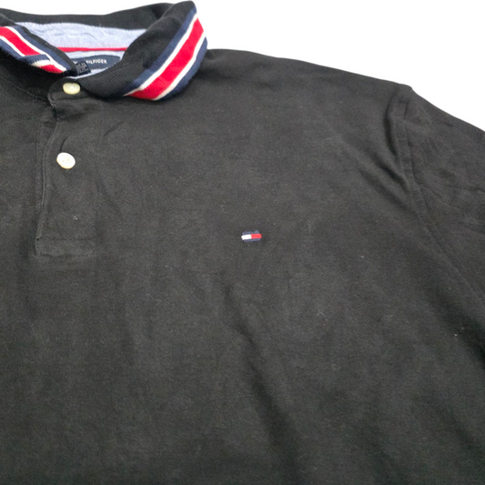 Playera Polo Customfit Tommy Hilfiger Xgrande Xl Negro