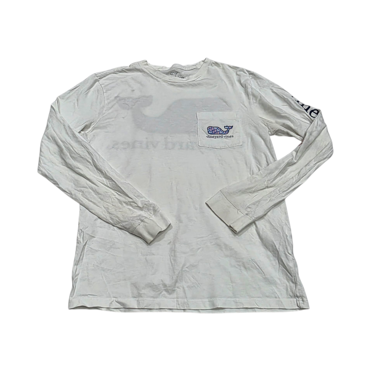 Playera Manga Larga Vineyard Vines Xchico Xs Blanca
