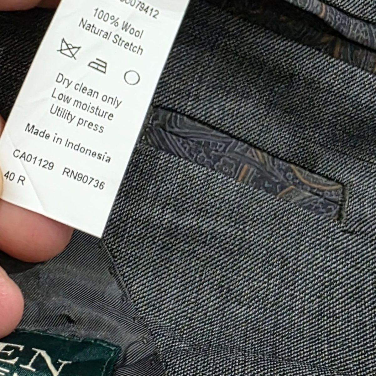 Saco Ralph Lauren 40 R Gris