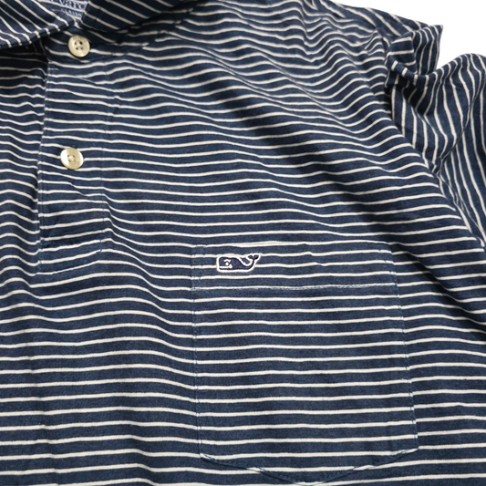Playera Polo Vineyard Vines Grande L Azul Lineas