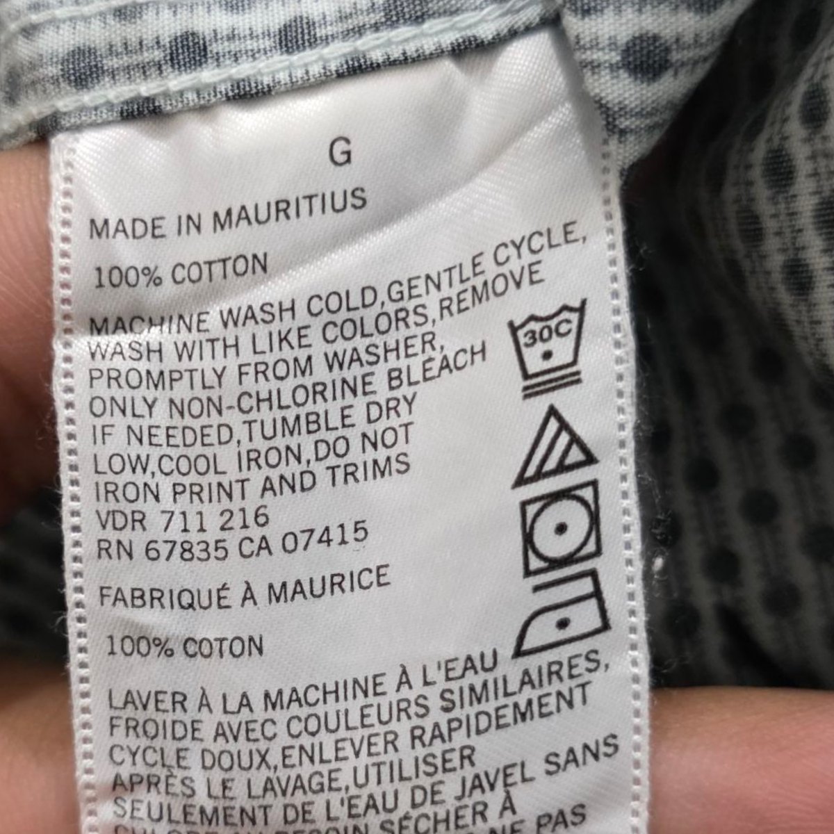 Camisa Nautica Grande L Blanca Puntos Negros