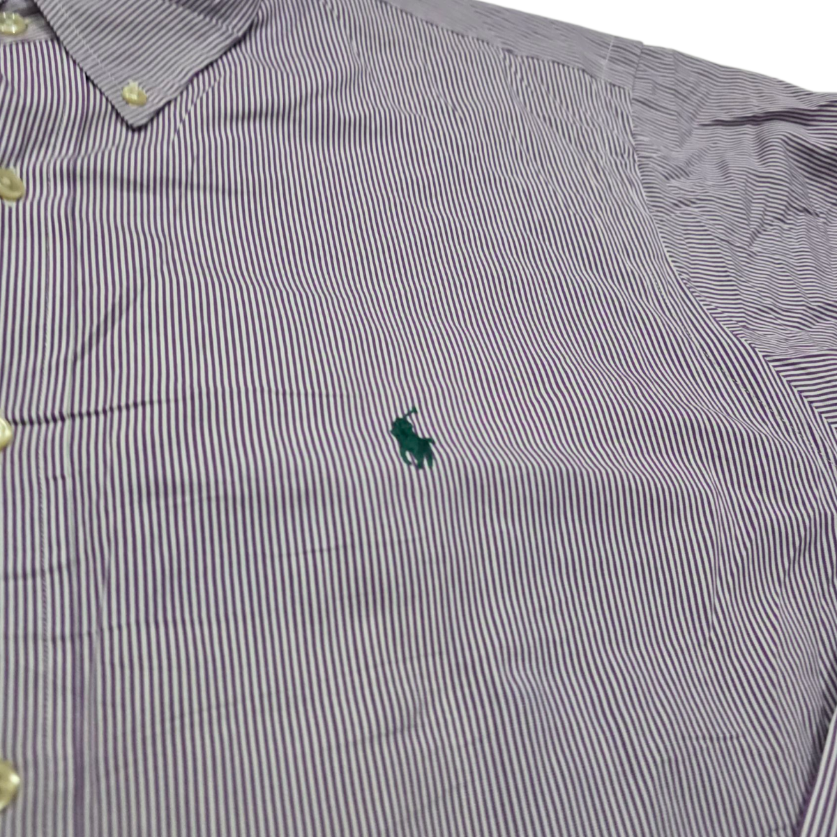Camisa Ralph Lauren Xgrande Xl 17 Morado Lineas