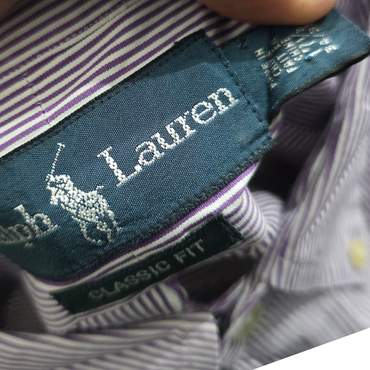 Camisa Ralph Lauren Xgrande Xl 17 Morado Lineas
