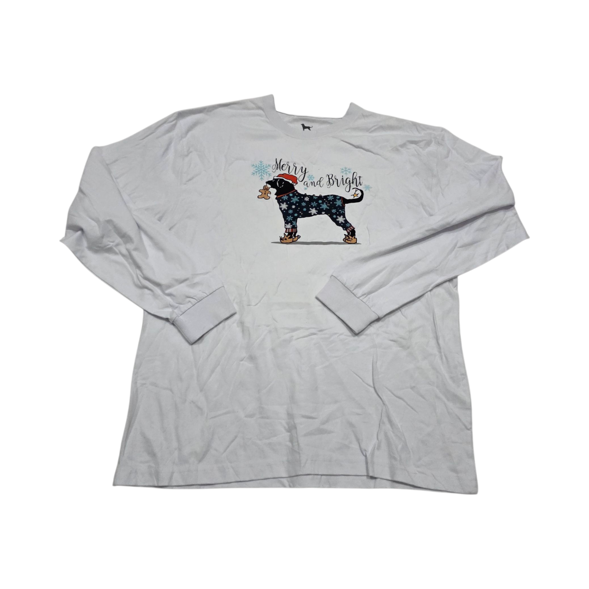 Playera Manga Larga The Black Dog Mediana M Blanco