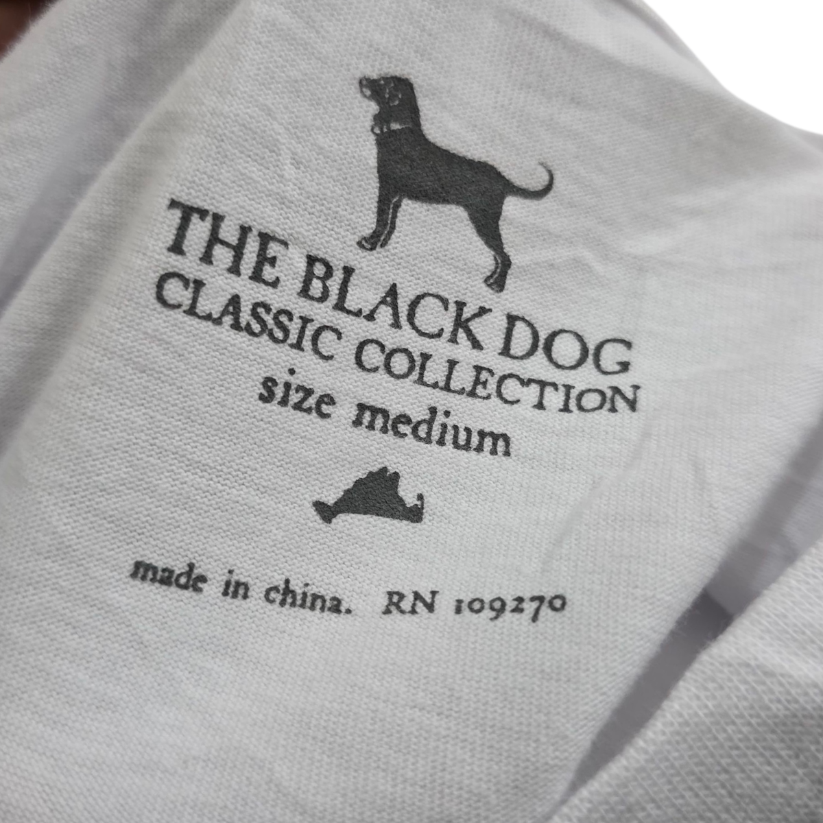 Playera Manga Larga The Black Dog Mediana M Blanco