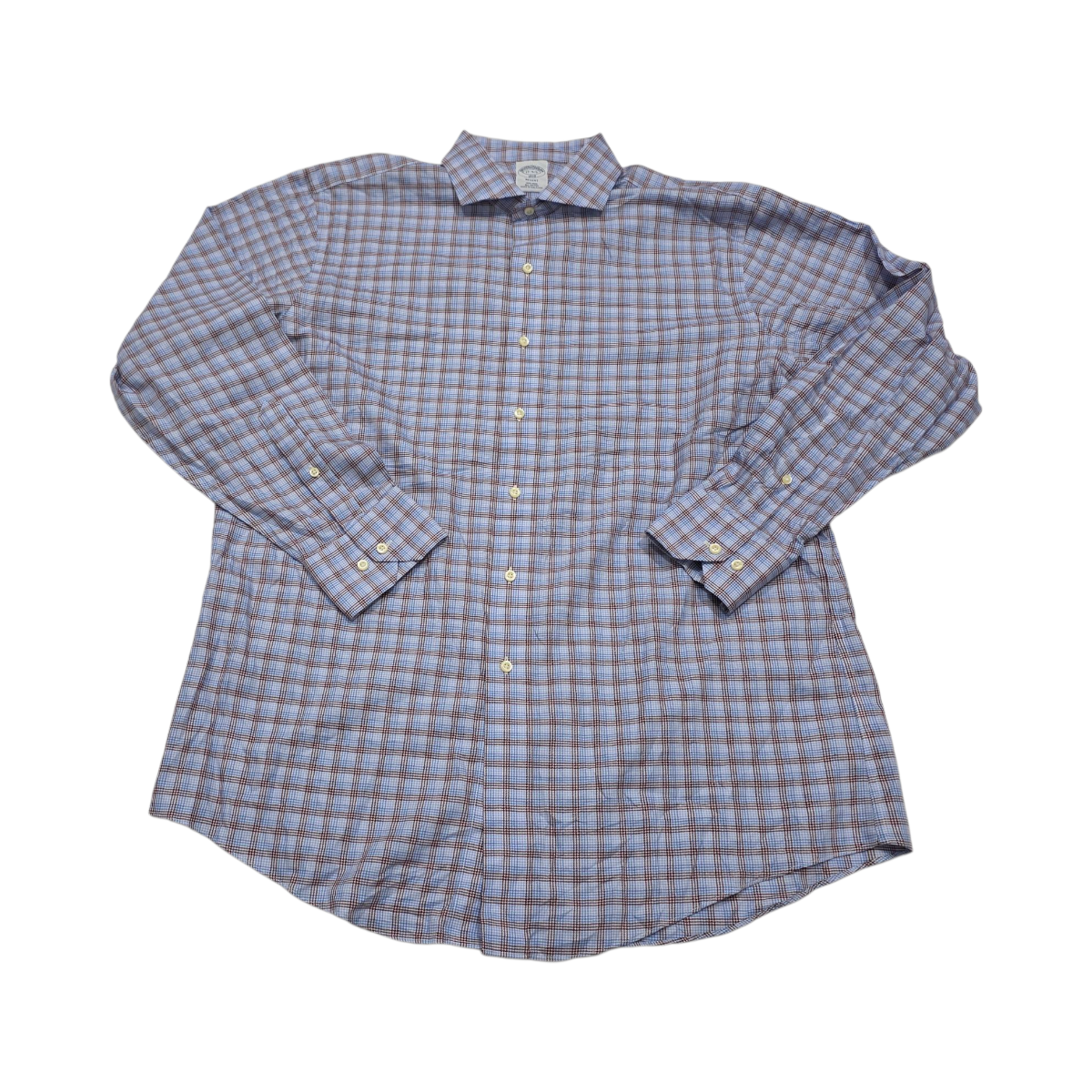 Camisa Brooks Brothers Xgrande Xl Cuadro Azul Y Vino