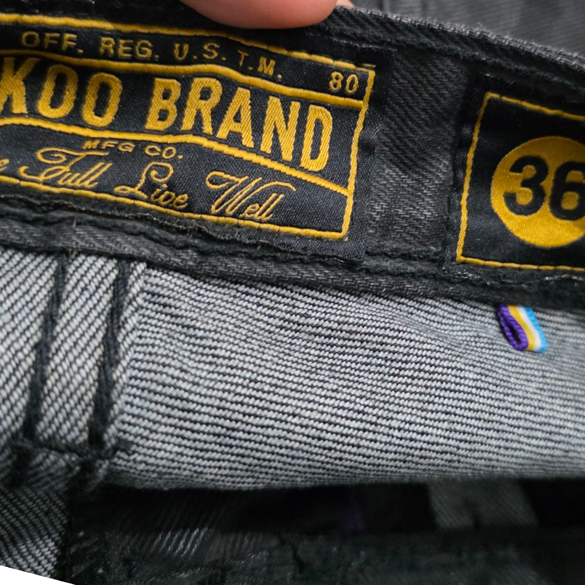 Pantalon Akoo Brand 36 Negro Cera