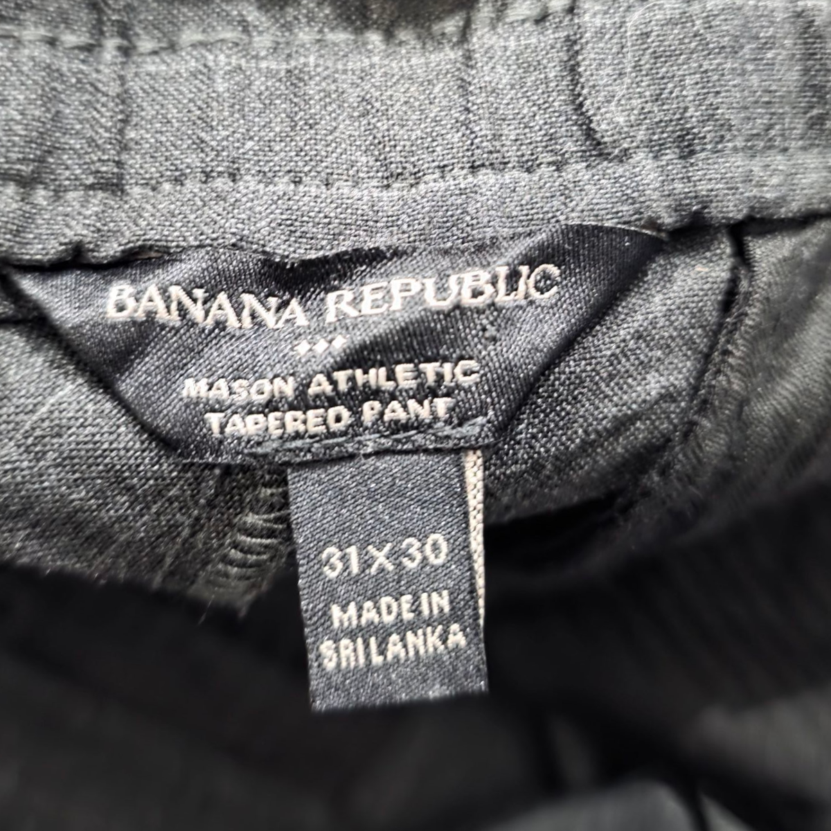Pantalon Banana Republic Tapered Pant Gris Lineas