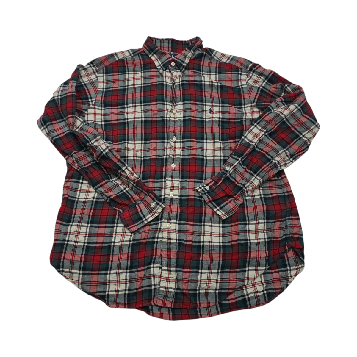 Camisa Ralph Lauren Xgrande Xl Cuadro Rojo Verde
