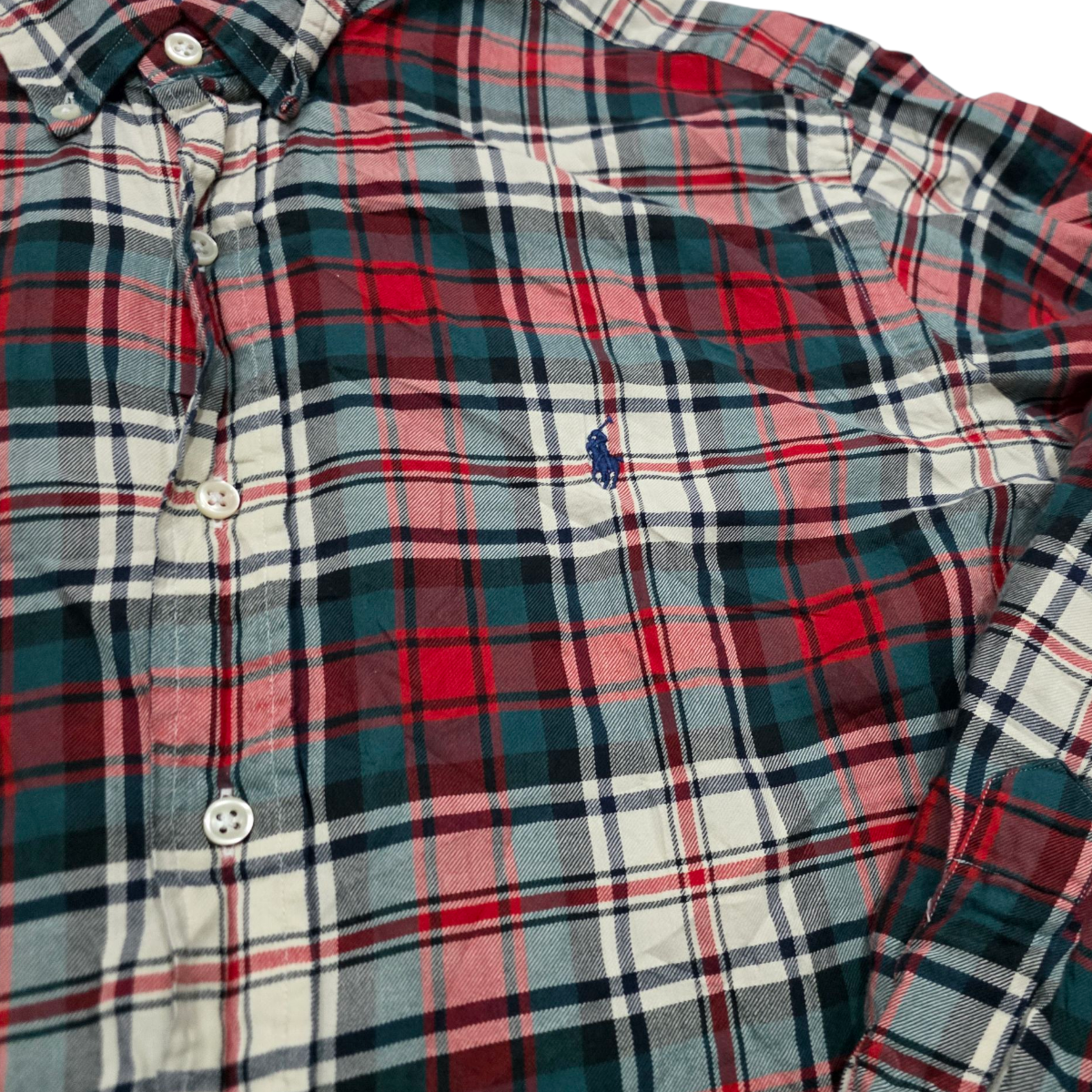 Camisa Ralph Lauren Xgrande Xl Cuadro Rojo Verde