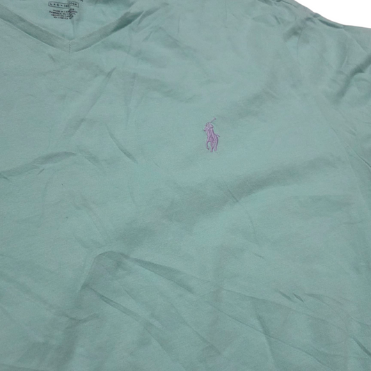 Playera Ralph Lauren Grande L Turquesa Pony Morado