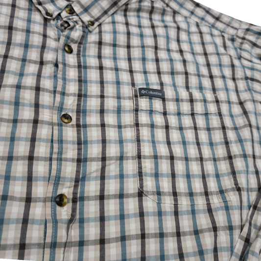 Camisa Columbia 4xl Cuadro Cafe