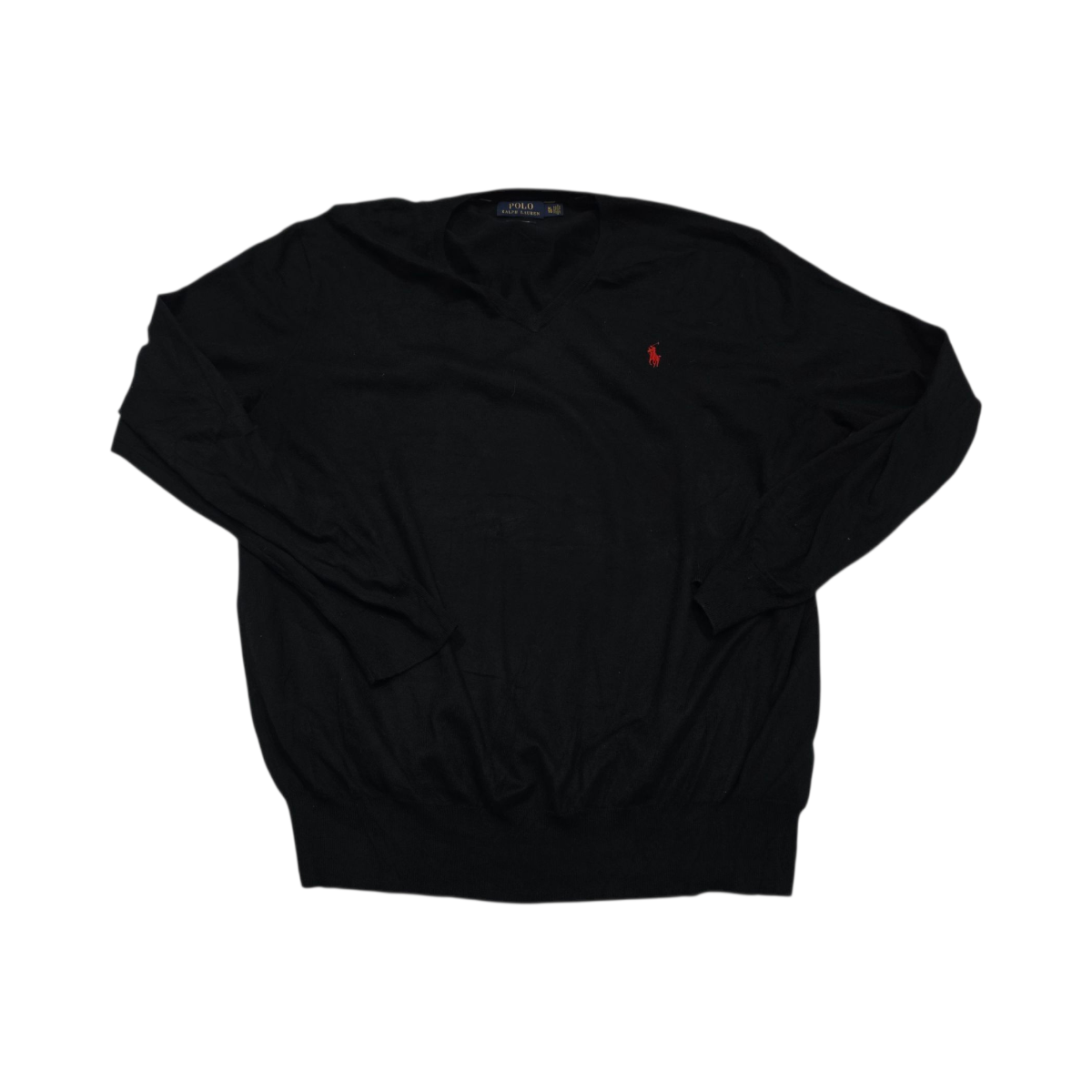 Sueter Ralph Lauren Xgrande Xl Negro Pony Rojo