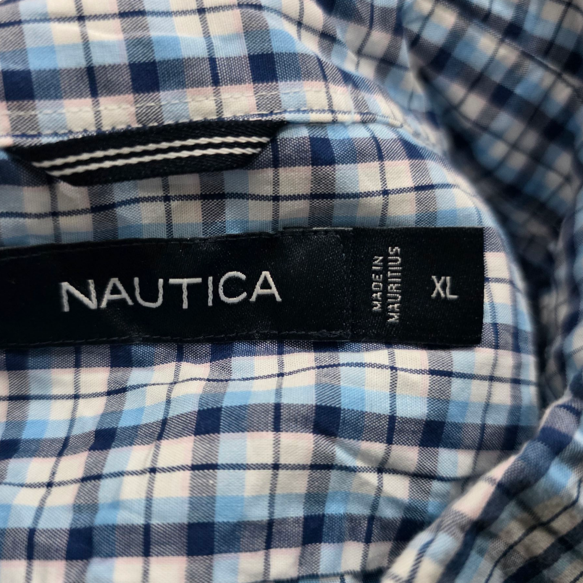 Camisa Nautica Xgrande Xl Cuadro Azul