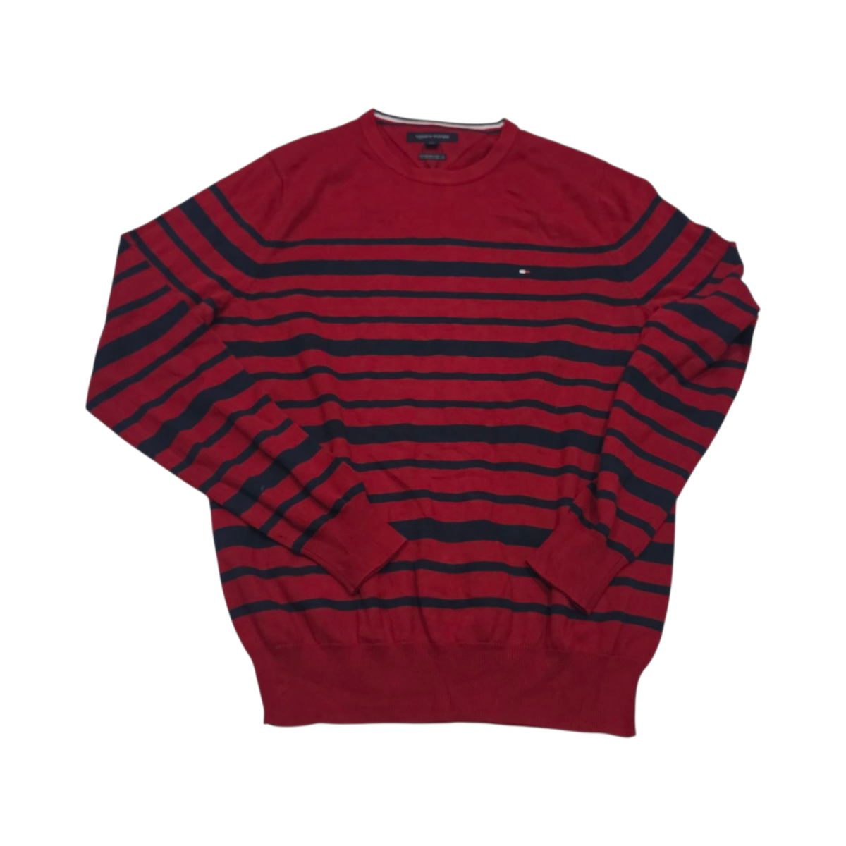 Sueter Tommy Hilfiger Mediana M Rojo Azul Lineas