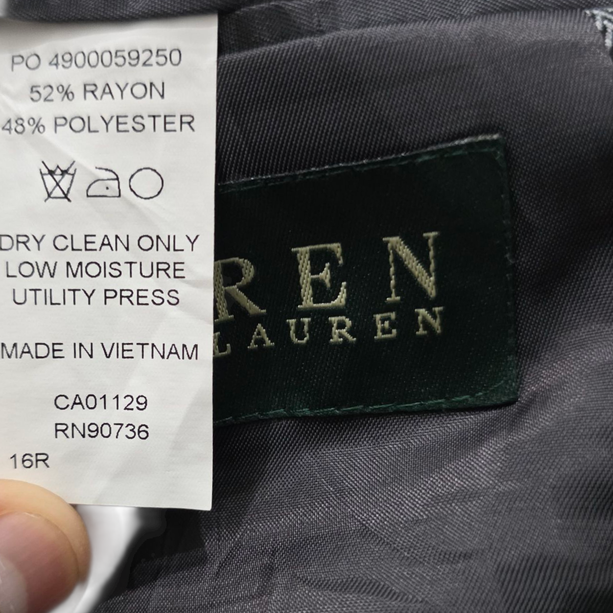 Saco Ralph Lauren 16r Mujer Gris