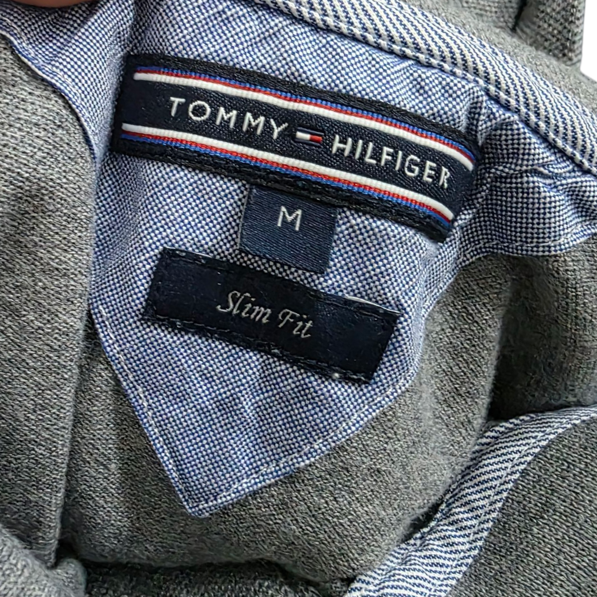 Playera Manga Larga Polo Tommy Hilfiger Mediana M Gris
