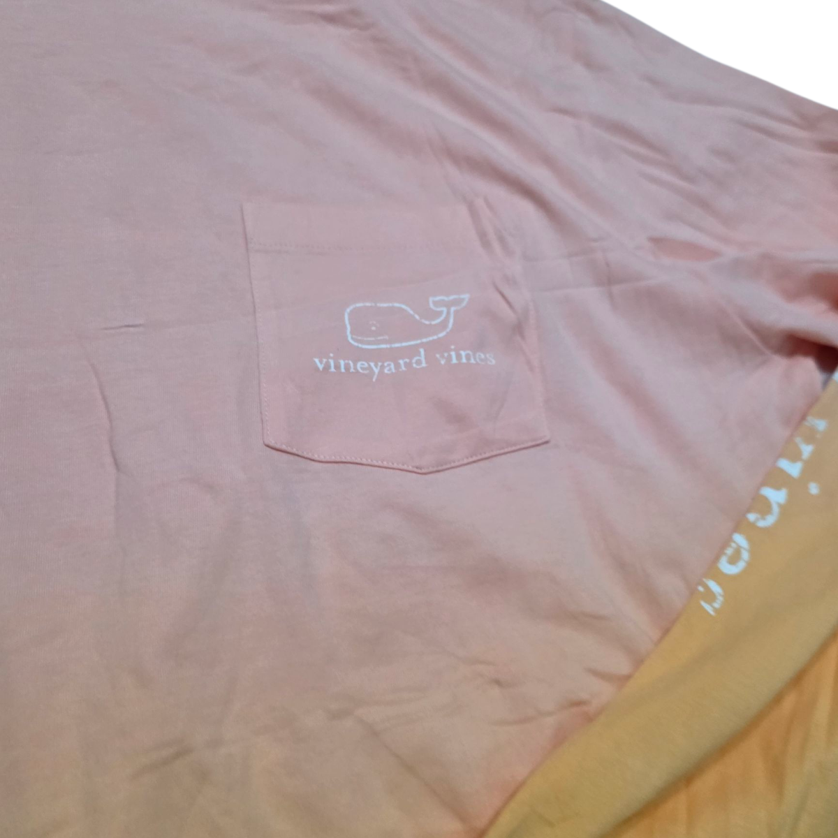 Playera Manga Larga Vineyard Vines Grande L Naranja Coral