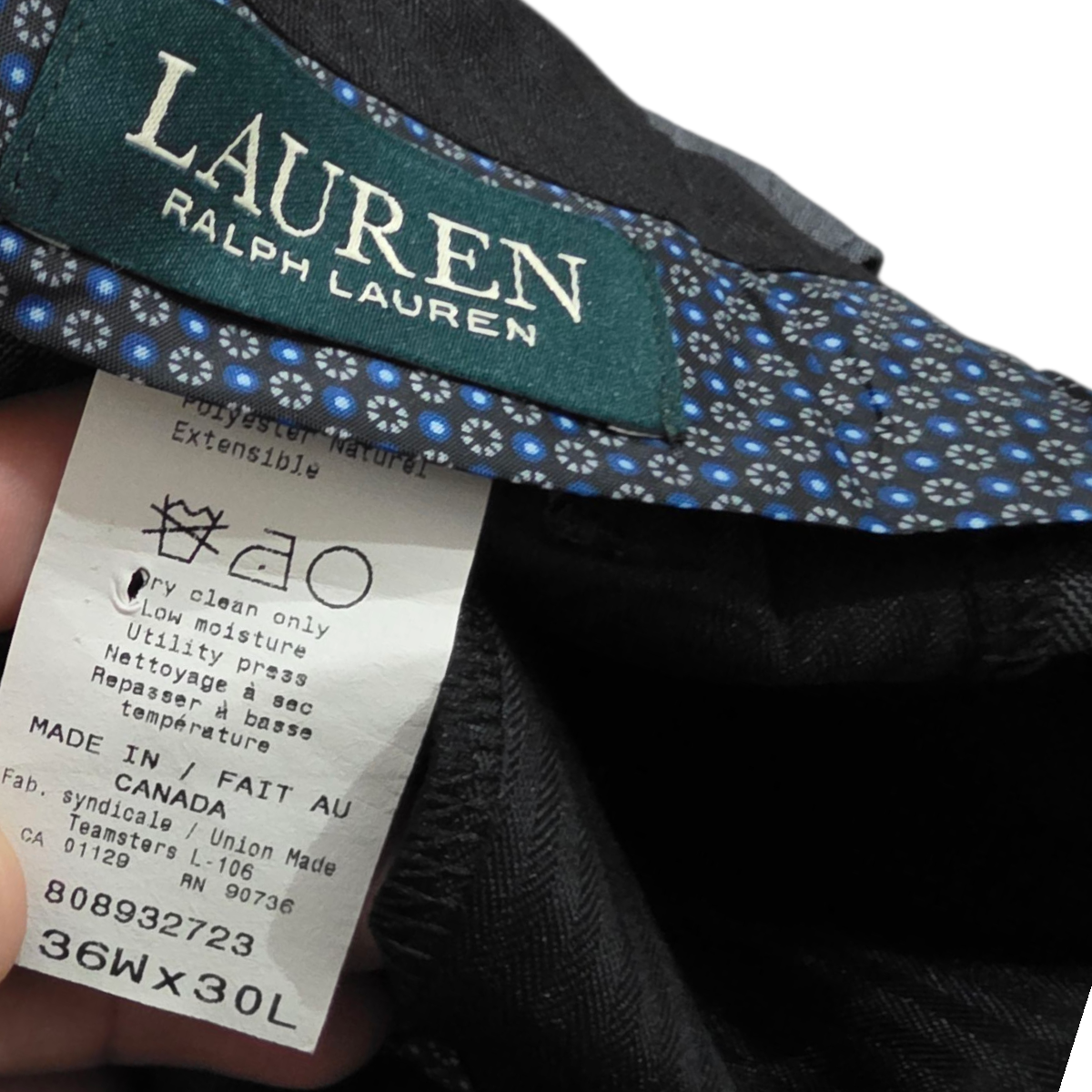 Pantalon Ralph Lauren 36x30 Gris