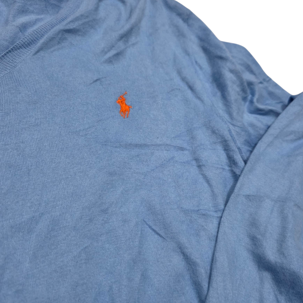 Sueter Ralph Lauren Grande L Azul Pony Naranja
