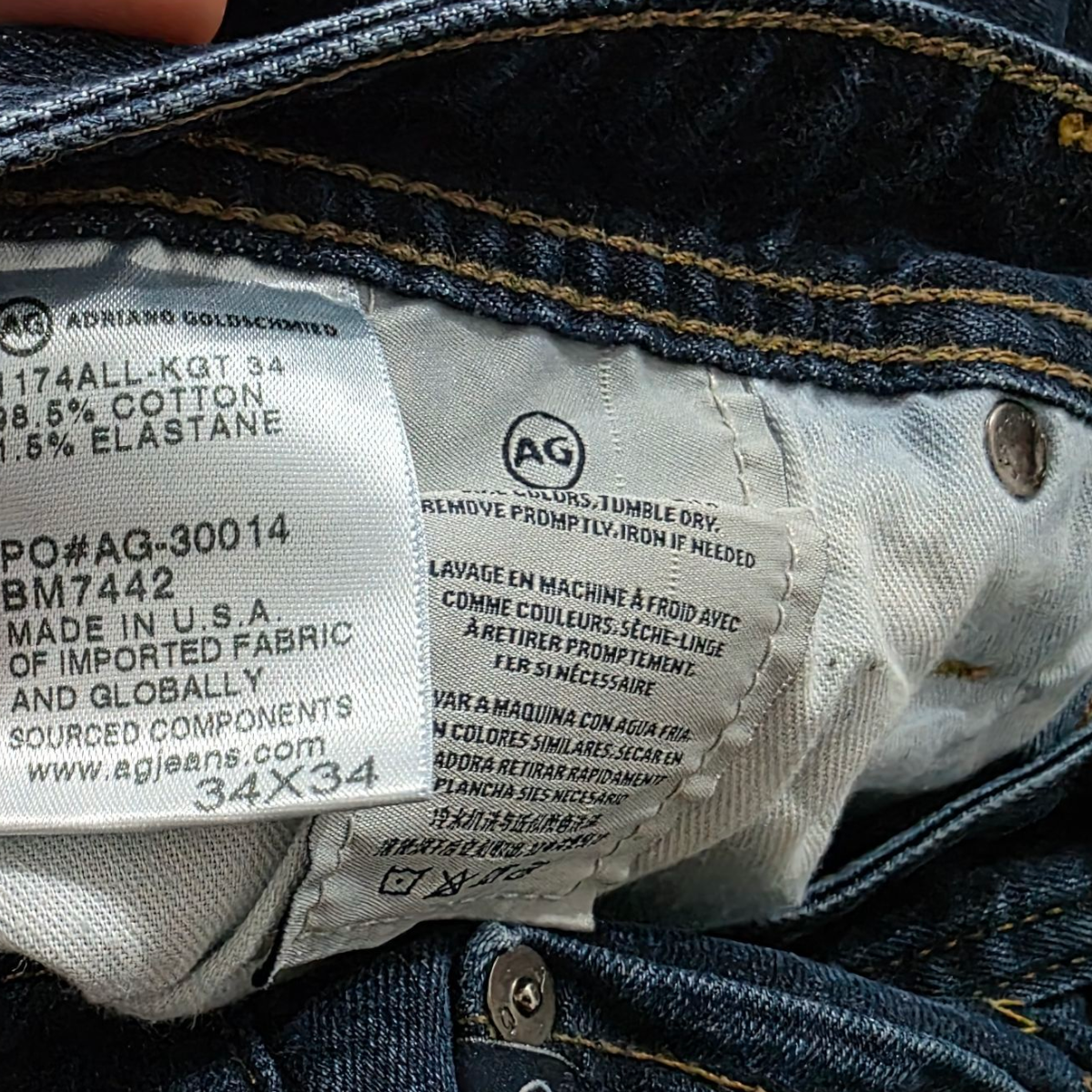 Pantalon Slimfit Adriano Goldschmied 34x34 Azul