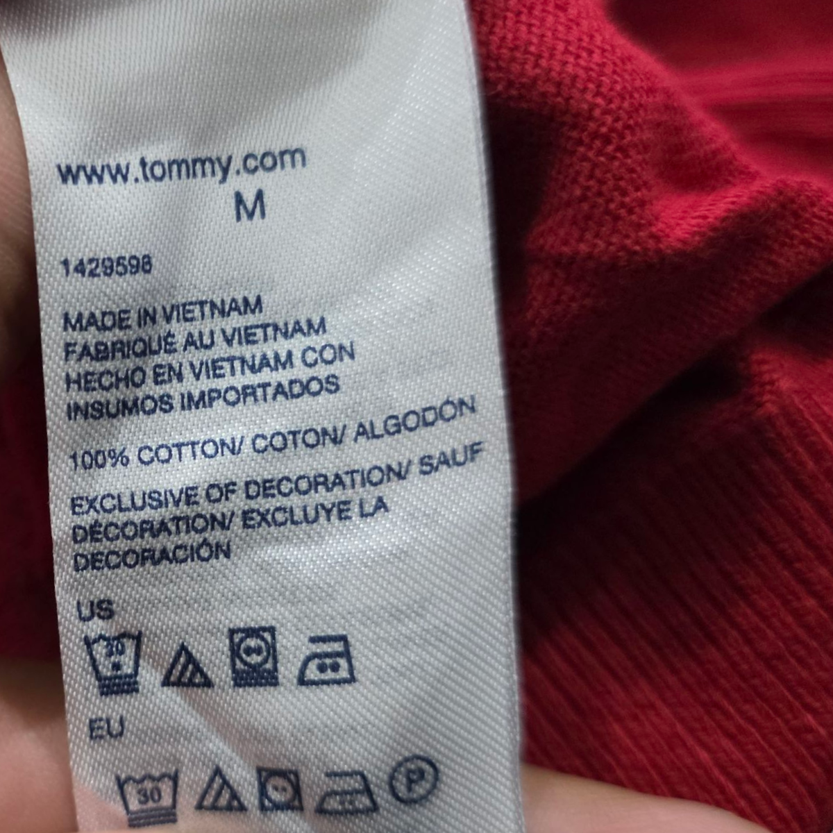 Sueter Tommy Hilfiger Mediano M Rojo