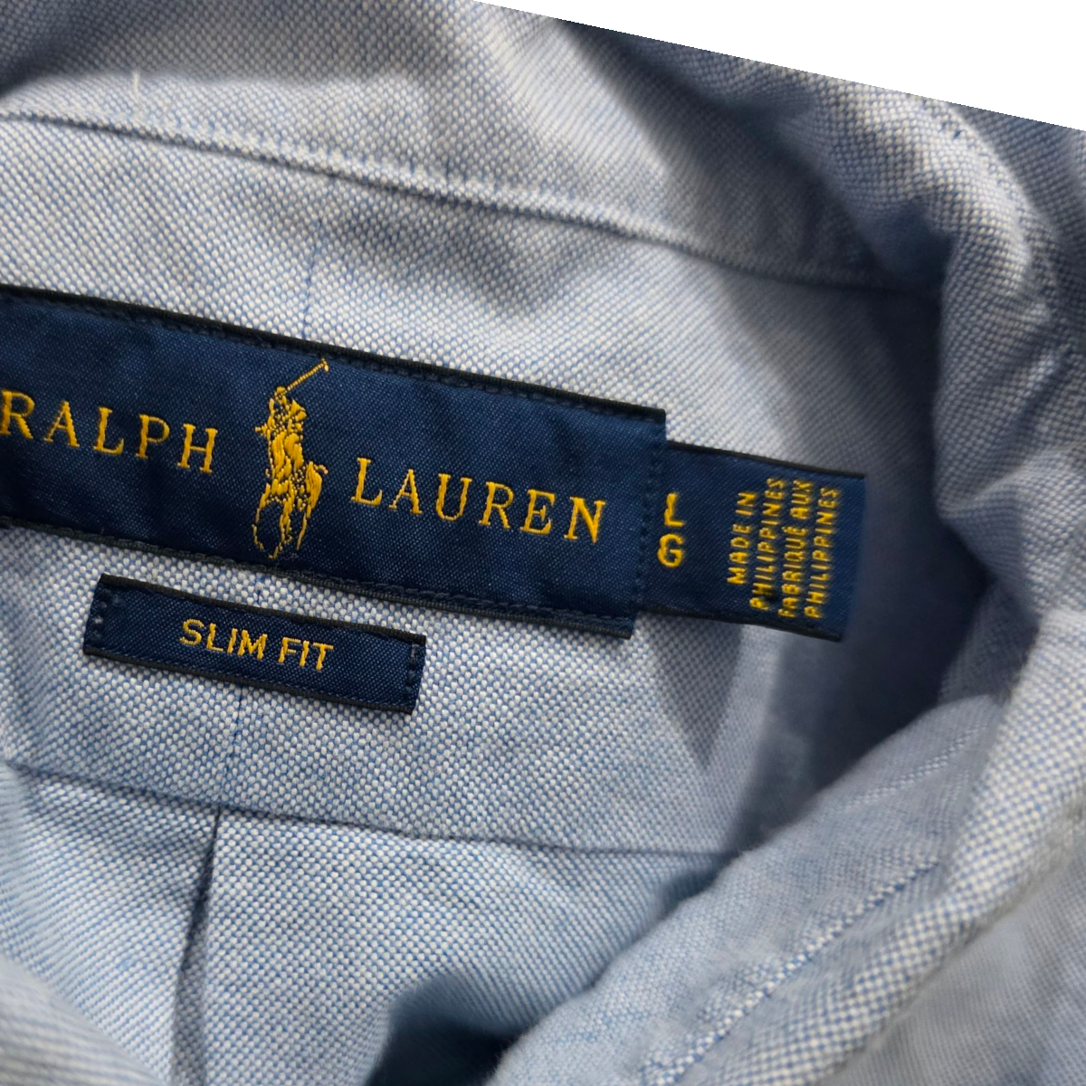 Camisa Slim Fit Ralph Lauren Grande L Azul Pony Colores
