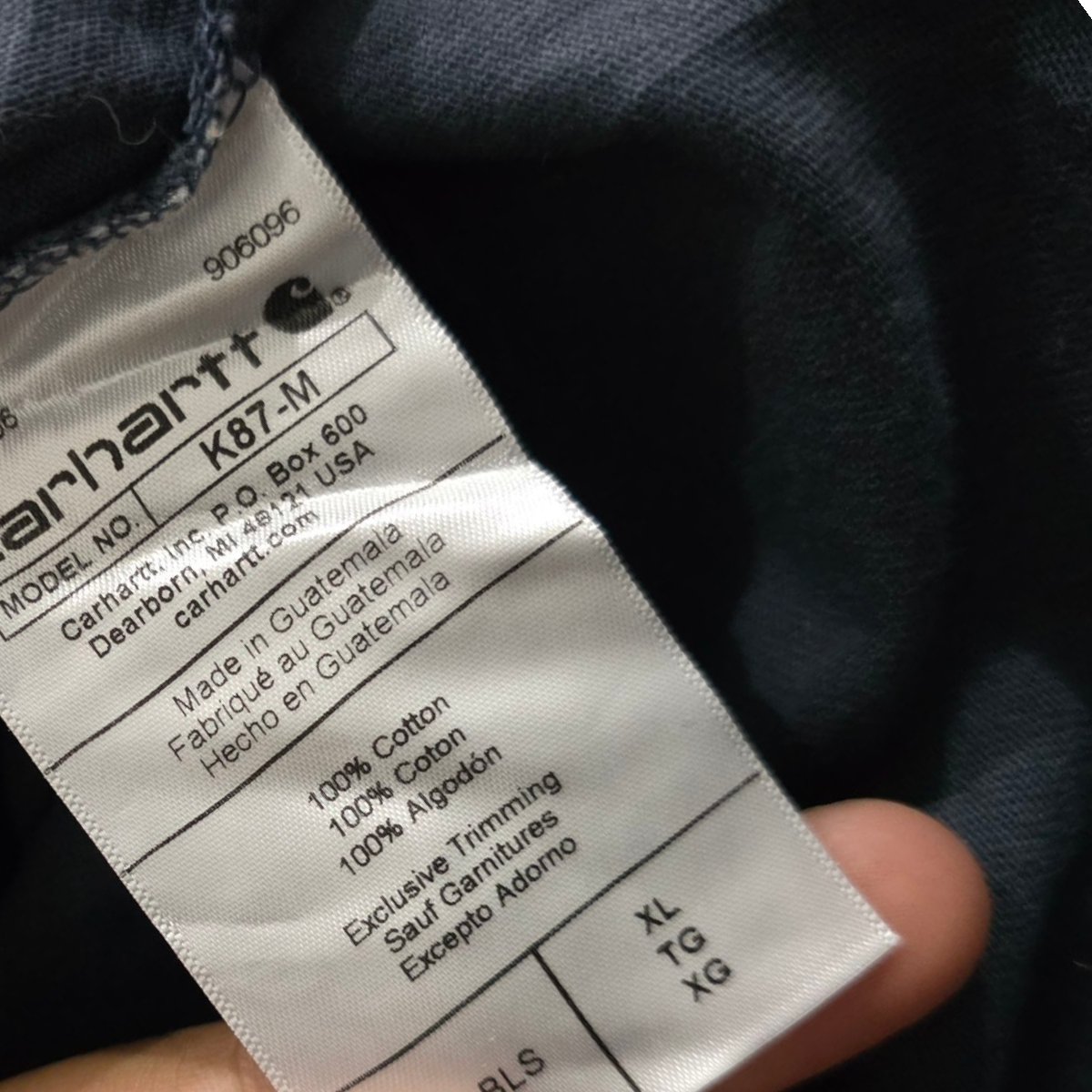 Playera Loose Fit Carhartt Xgrande Xl Azul Deslavado