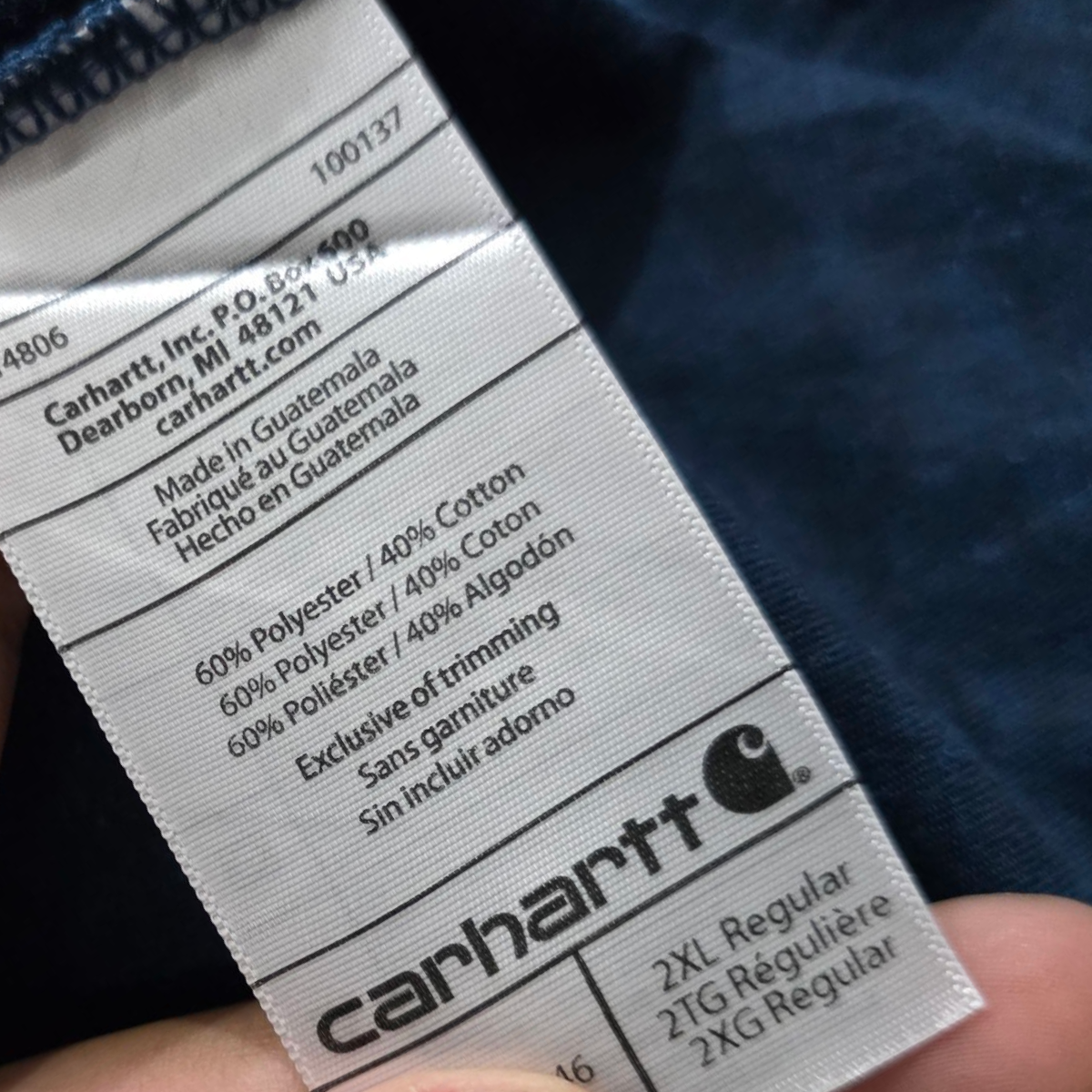 Playera Relaxed Fit Carhartt 2xl Azul