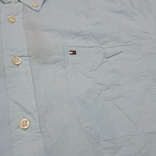 Camisa Regular Fit Tommy Hilfiger Xxl Azul Claro