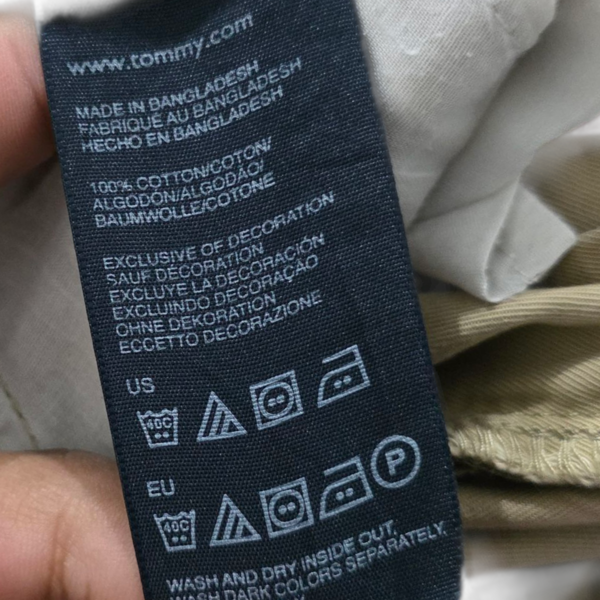 Pantalon Recto Tommy Hilfiger 38x32 Cafe