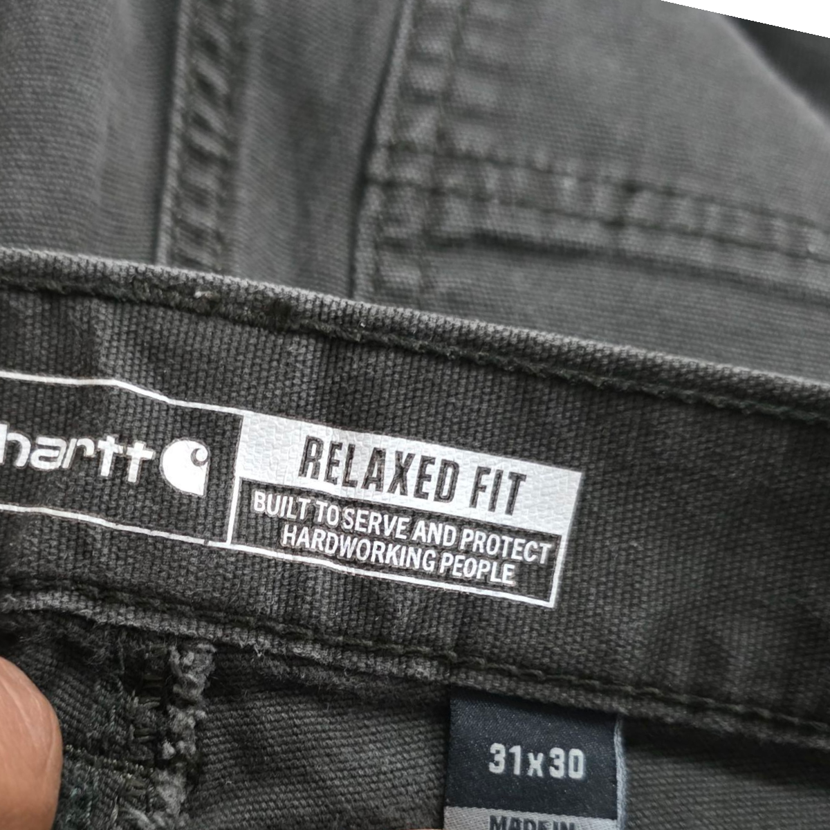 Pantalon Relaxed Fit Carhartt 31 X30 Gris Deslavado