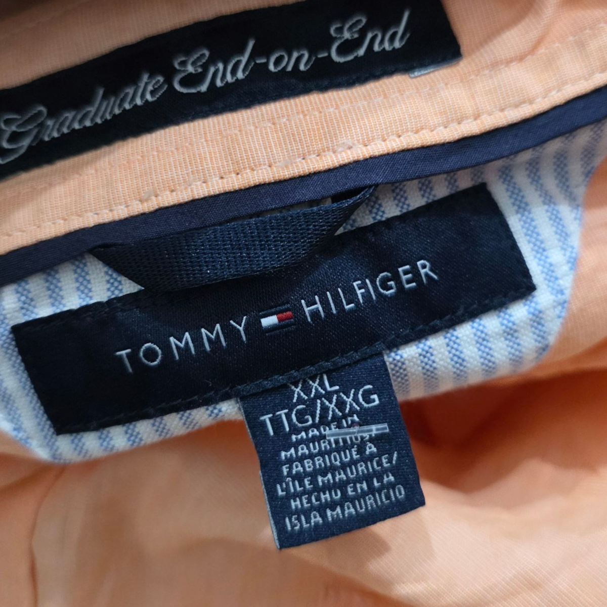 Camisa Tommy Hilfiger Xxl Naranja
