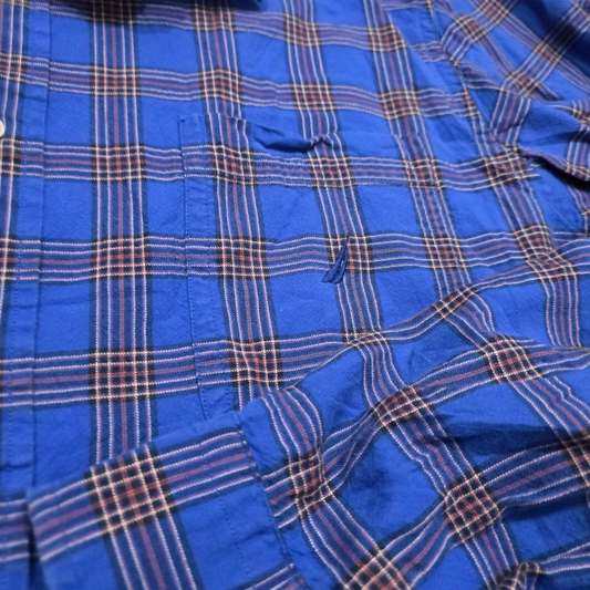 Camisa Nautica Xgrande Xl Cuadro Azul