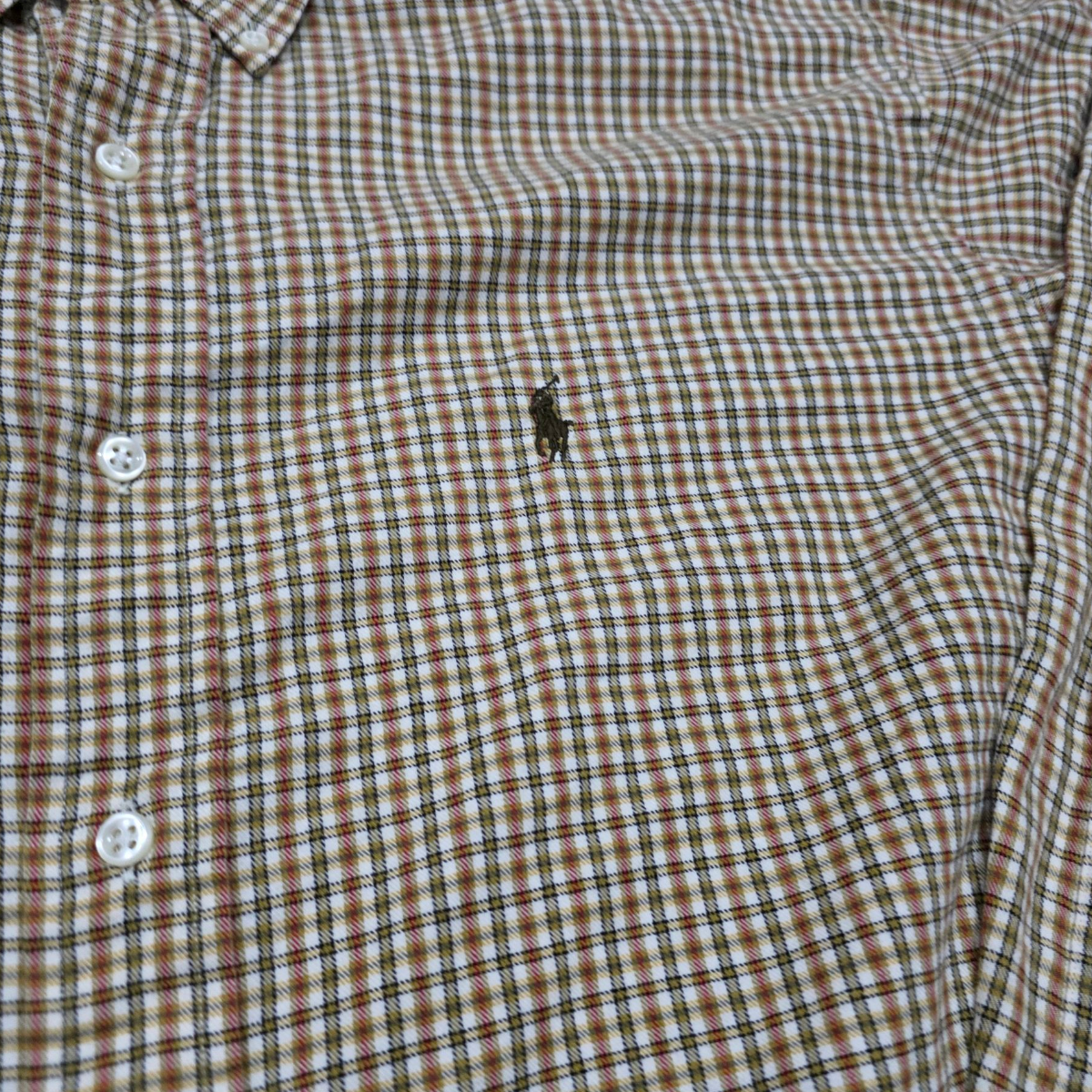 Camisa Ralph Lauren Mediana M Cuadro Moztaza Blanco