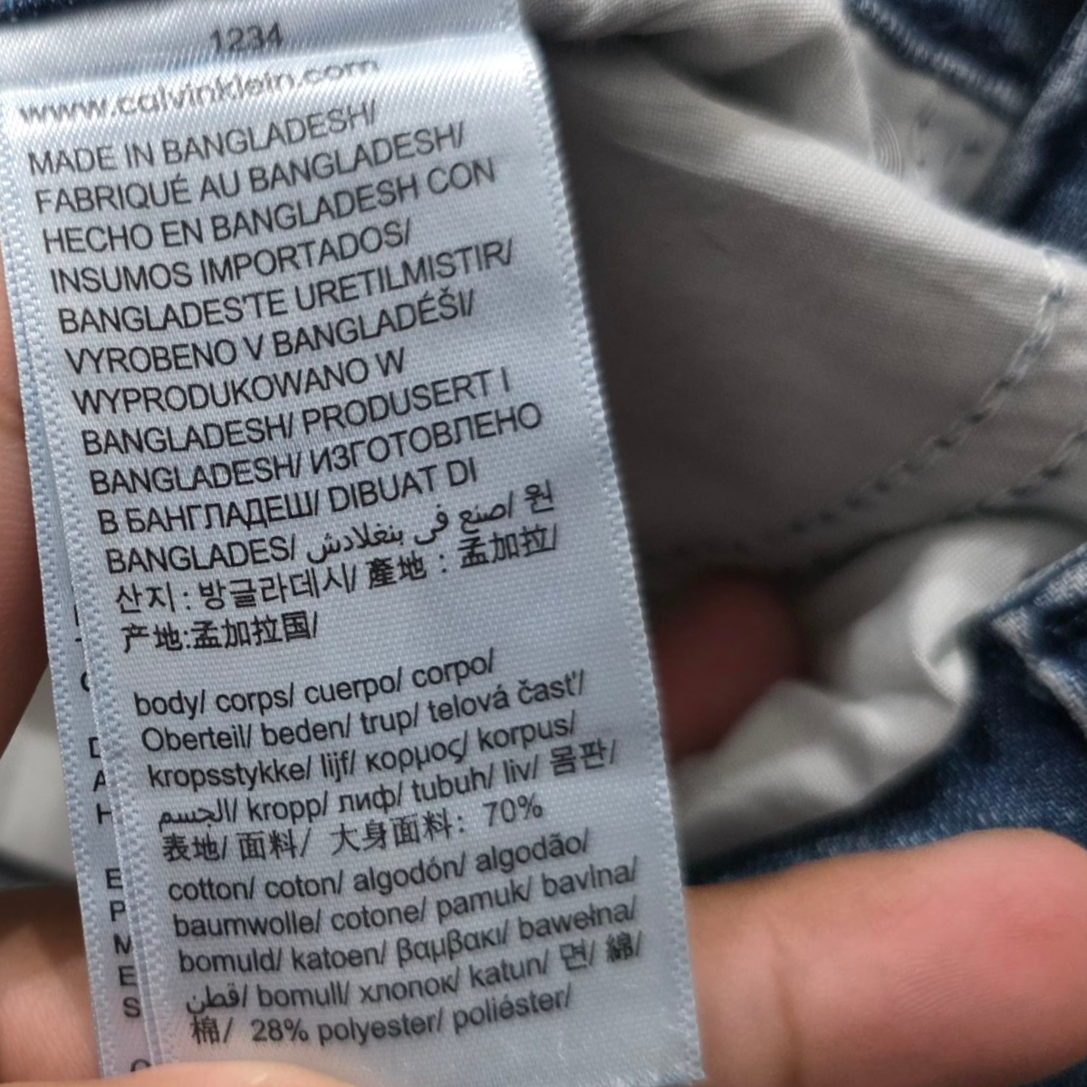 Pantalon Recto Calvin Klein 32x30 Azul