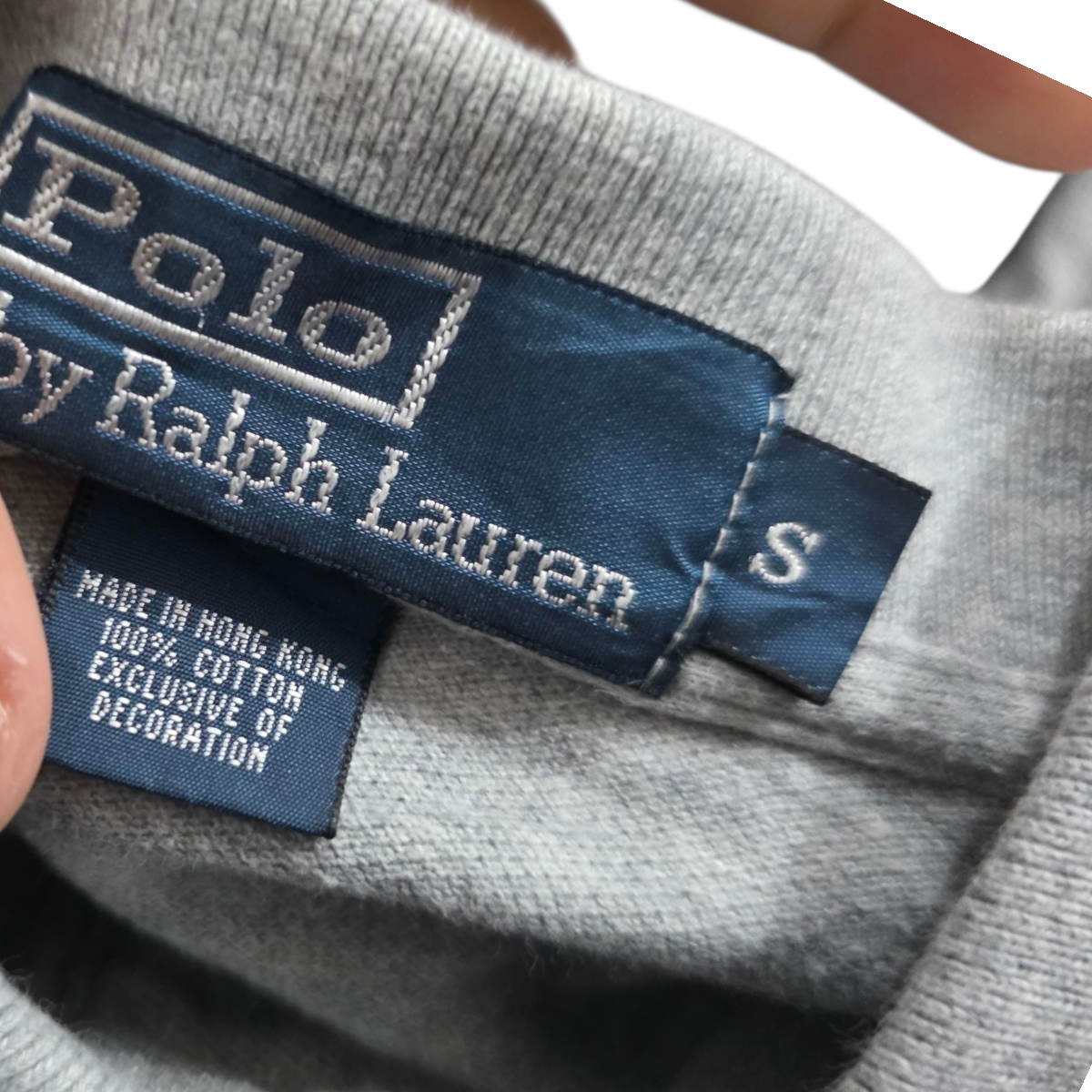 Playera Polo Ralph Lauren Chico S Gris Manga Larga