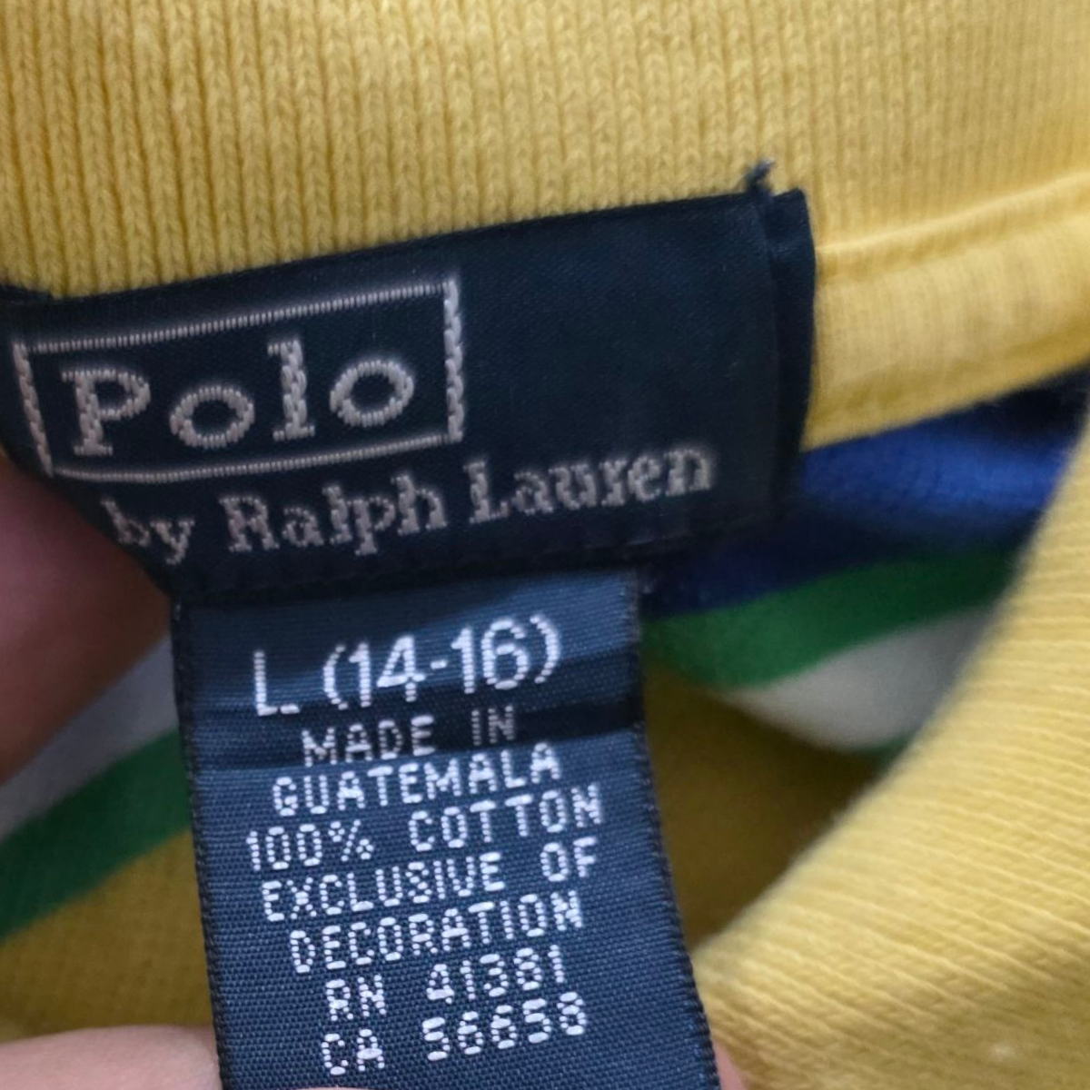 Playera Polo Ralph Lauren Adolescente L 14-16 Amarillo