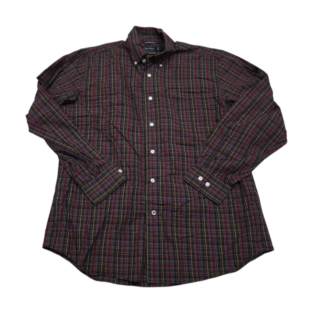 Camisa Nautica Grande L Rojo Cuadro Colors