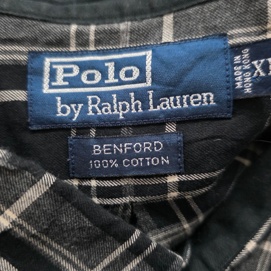 Camisa Ralph Lauren Xgrande Xl Cuadro Negro