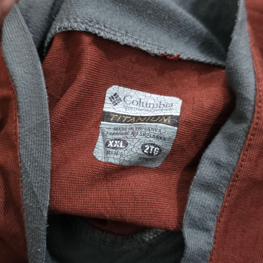 Playera Con Cierre Columbia Xxl Ladrillo