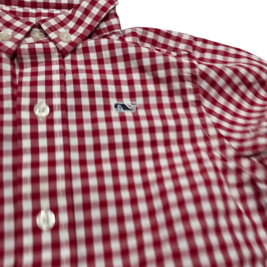 Camisa Bebe Vineyard Vines 3t Cuadros Rojo Blanco