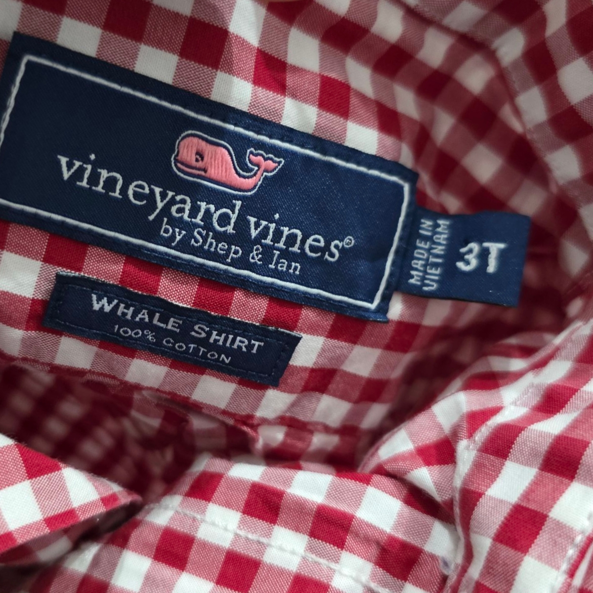 Camisa Bebe Vineyard Vines 3t Cuadros Rojo Blanco